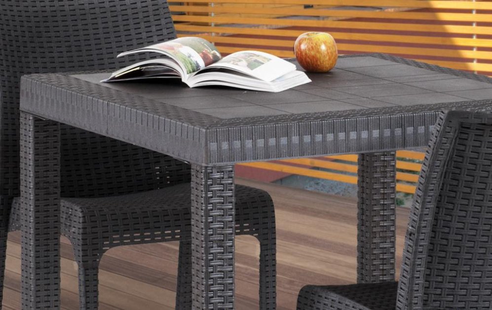 Стол из ротанга Dallas антрацит
