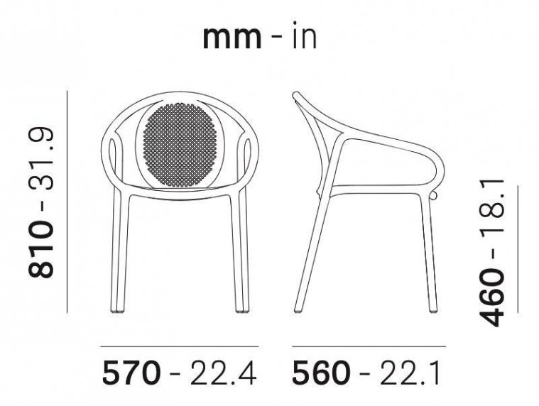 Пластиковый стул 015/3735TE терракотовый