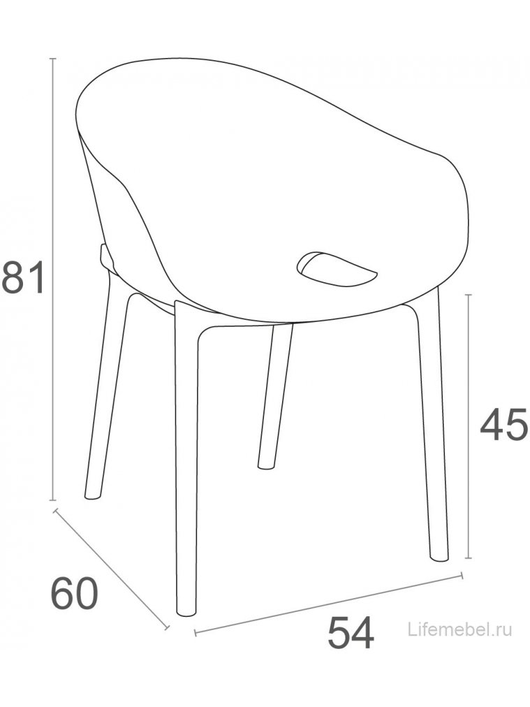 Пластиковый стул 234/151-0411 темно-серый