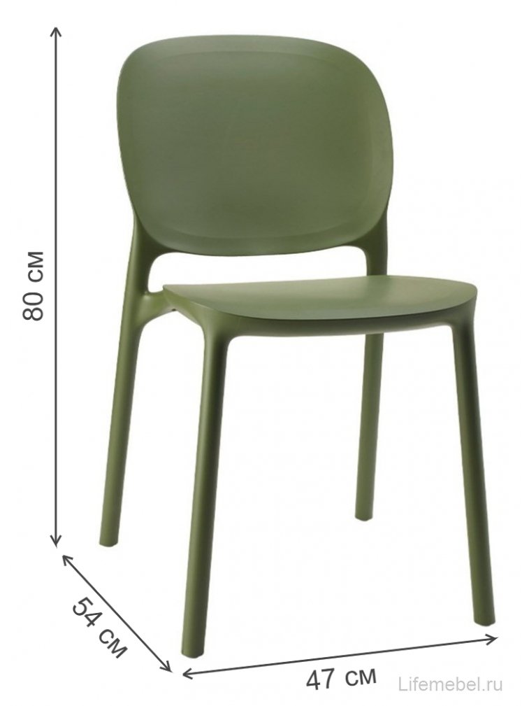 Пластиковый стул 005/238056 оливковый