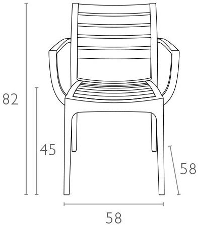 Пластиковый стул Artemis белый