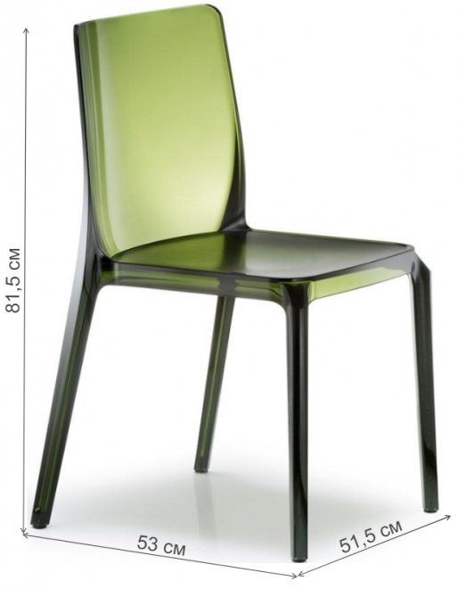 Пластиковый стул Blitz зеленый прозрачный