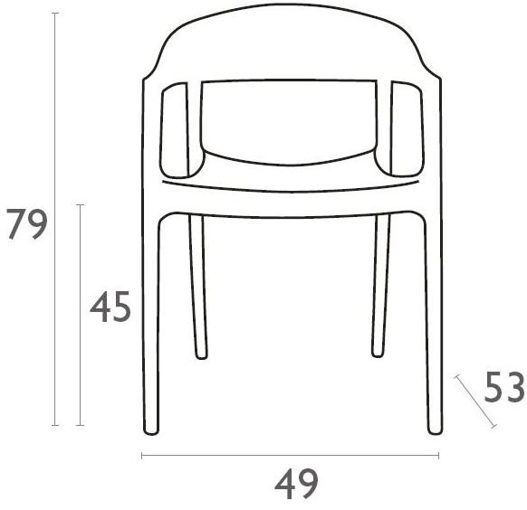 Пластиковый стул Carmen белый
