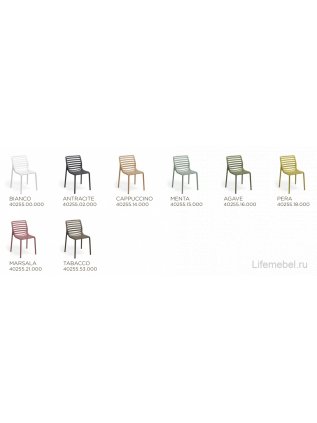 Стул пластиковый Doga Bistrot антрацит