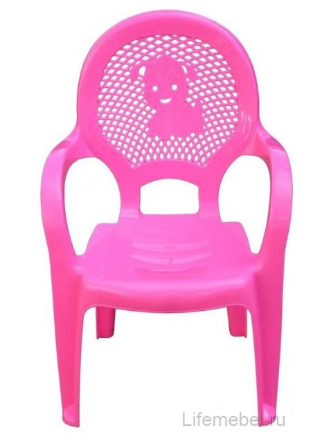 Пластиковый стул Детский розовый