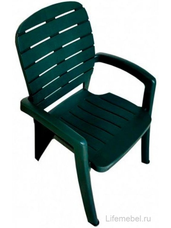 Пластиковый стул Прованс тёмно-зелёный