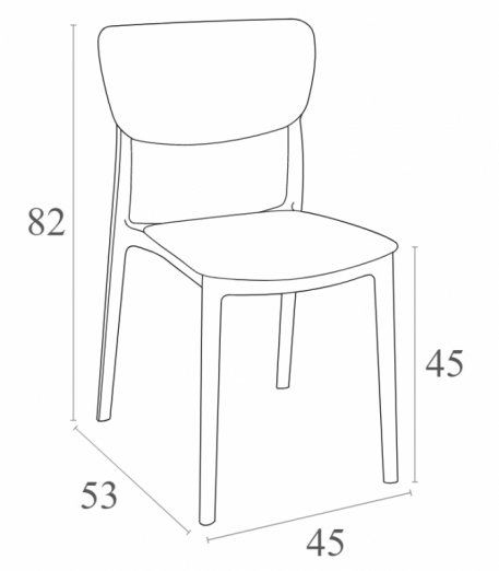Стул пластиковый Monna красный
