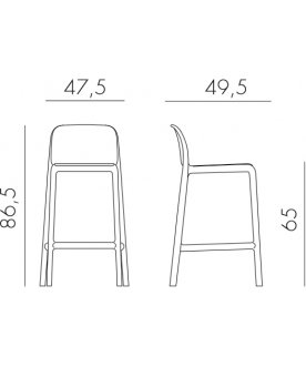 Стул полубарный Faro Mini