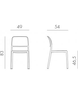 Стул пластиковый Riva Bistrot