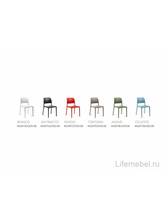 Стул пластиковый Riva Bistrot антрацит