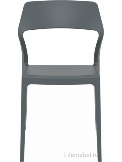 Стул пластиковый Snow темно-серый / темно-серый