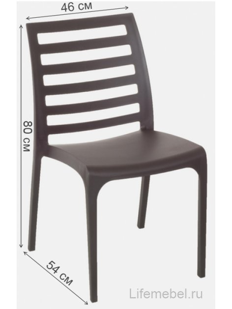 Пластиковый стул Riga шоколадный