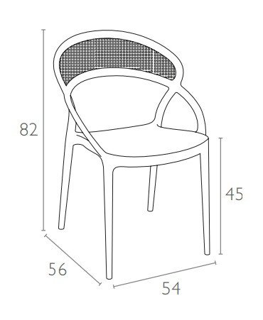 Пластиковый стул Sunset бежевый