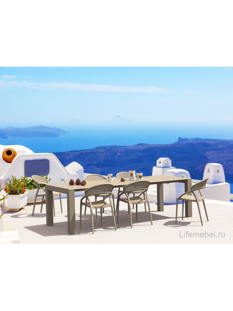 Пластиковый стул Sunset бежевый