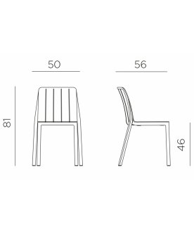 Стул пластиковый Tiberina Bistrot