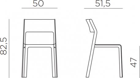 Стул пластиковый Trill Bistrot бирюзовый