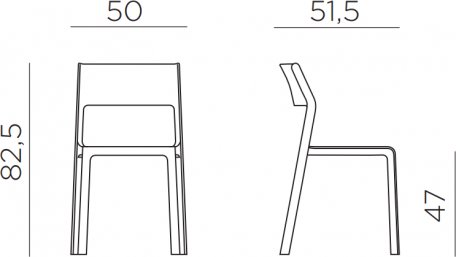 Стул пластиковый Trill Bistrot горчичный