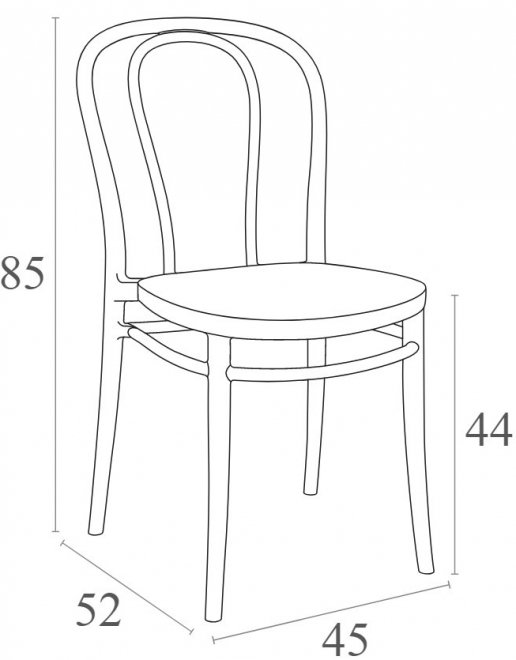 Пластиковый стул Victor черный