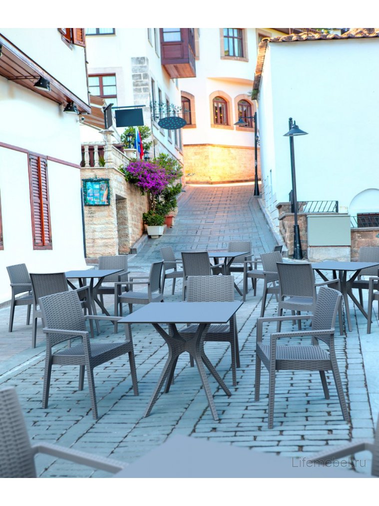 Стул из ротанга Ibiza антрацит плетеное