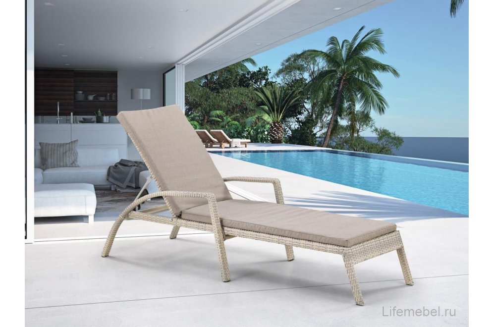 Шезлонг A30C2-W85 с матрасом latte