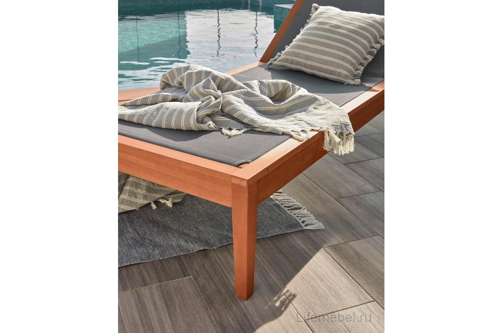 Шезлонг Caterin натуральный / зеленый