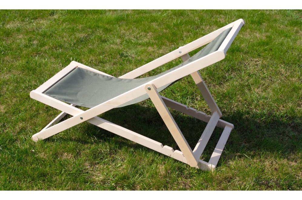 Шезлонг Чинзано грин зеленый / натуральное дерево