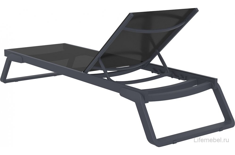 Шезлонг 234/708-1074 темно-серый / черный
