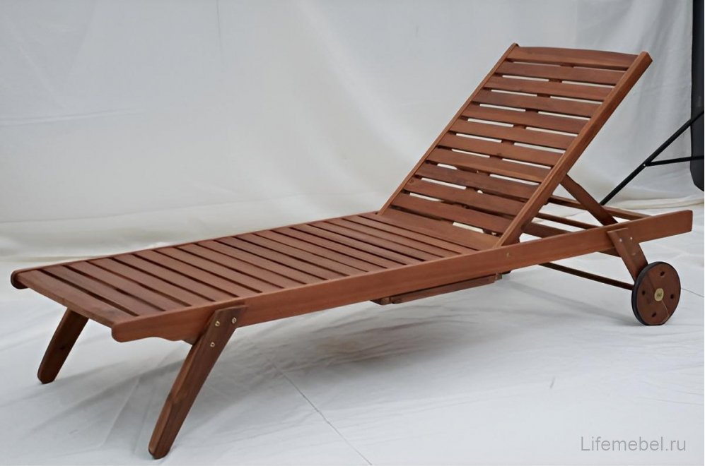 Шезлонг-лежак A37B бежевый