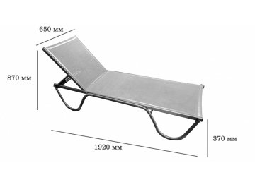 Шезлонг-лежак металлический Ankara тортора