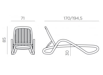 Шезлонг-лежак Alfa