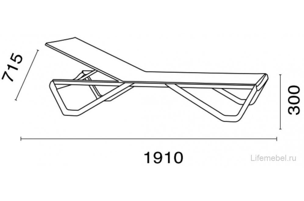 Шезлонг PP/wave01-05001 белый