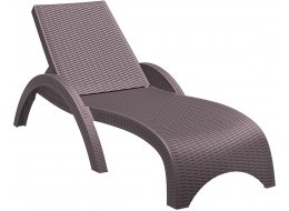 Шезлонг пластиковый Fiji коричневый