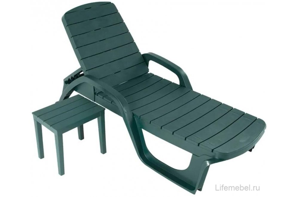 Шезлонг Прованс тёмно-зелёный