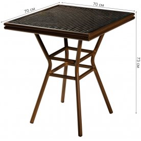 Металлический стол Патонг Glass Rattan