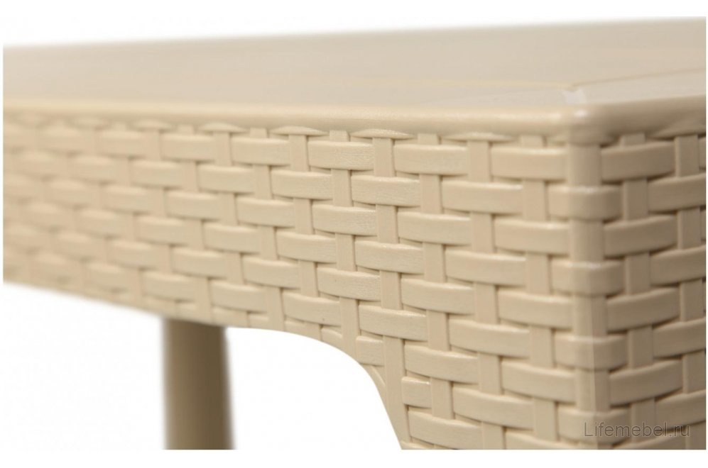 Пластиковый стол Arizona 90х150 кремовый