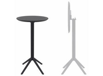 Стол пластиковый барный складной Sky Folding Bar Table 60 черный