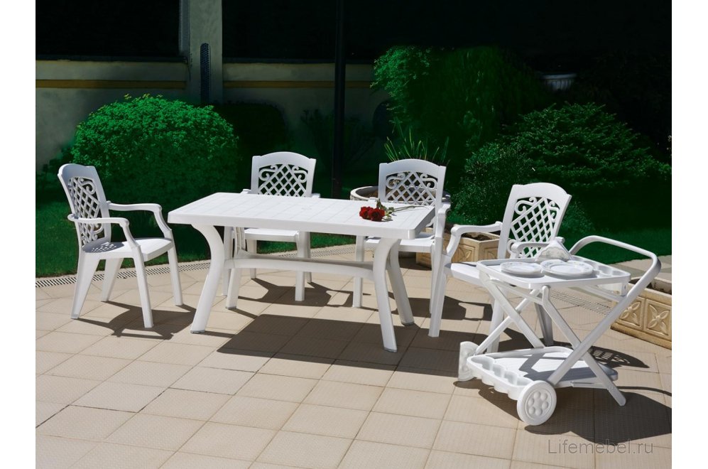 Пластиковый стол Roma белый