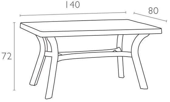 Пластиковый стол Roma зеленый