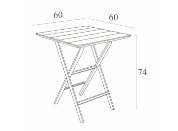 Стол пластиковый складной Helen Folding Table 60 оливковый