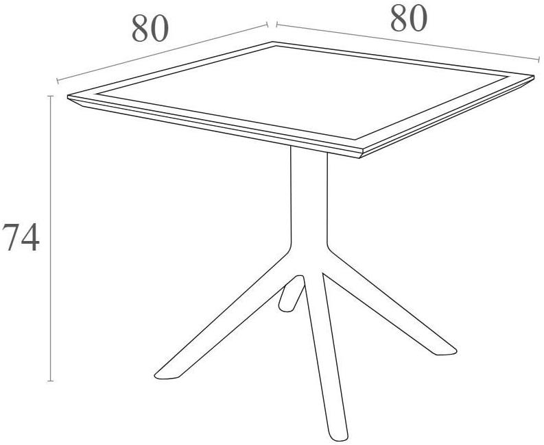 Пластиковый стол Sky темно-серый