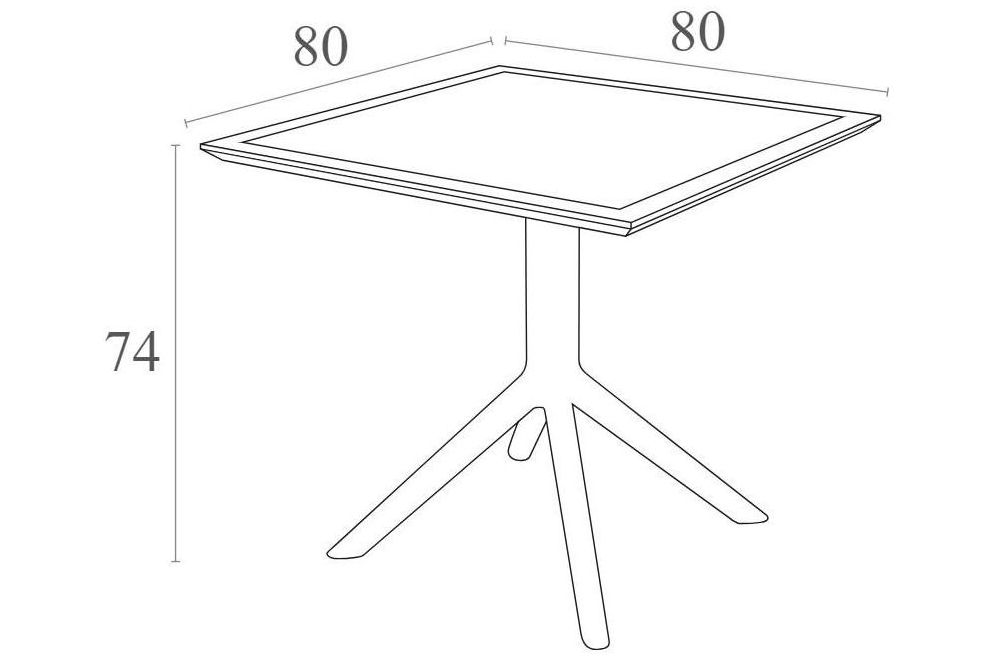 Пластиковый стол Sky темно-серый