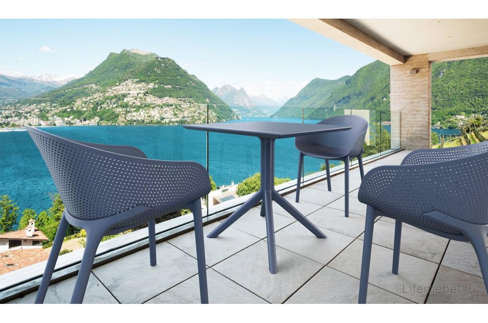 Пластиковый стол Sky темно-серый