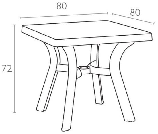 Пластиковый стол Viva белый