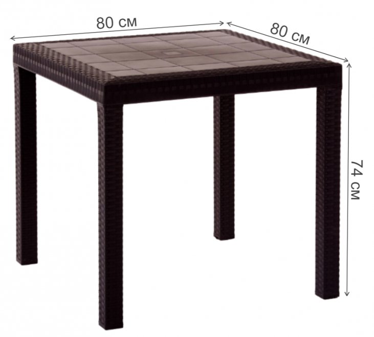 Стол из ротанга Dallas кофе