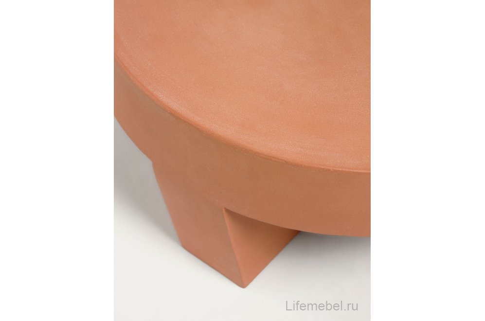 Столик журнальный садовый Vilena круглый терракотовый