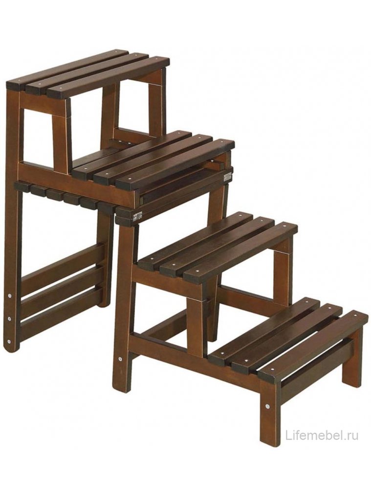 Деревянный стул-стремянка Массив орех