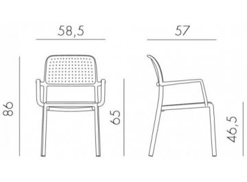 Пластиковое кресло Bora