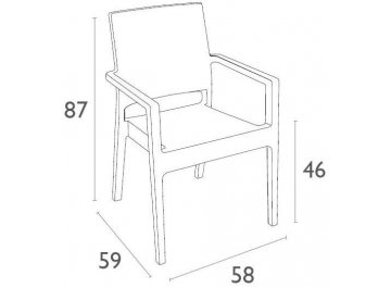 Пластиковое кресло Ibiza