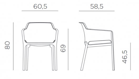 Пластиковое кресло Net ментоловое
