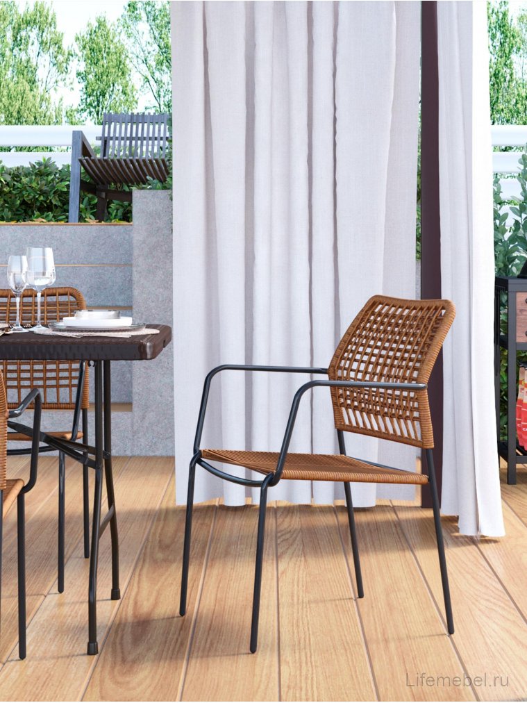 Металлический стул Люмена светло-коричневый